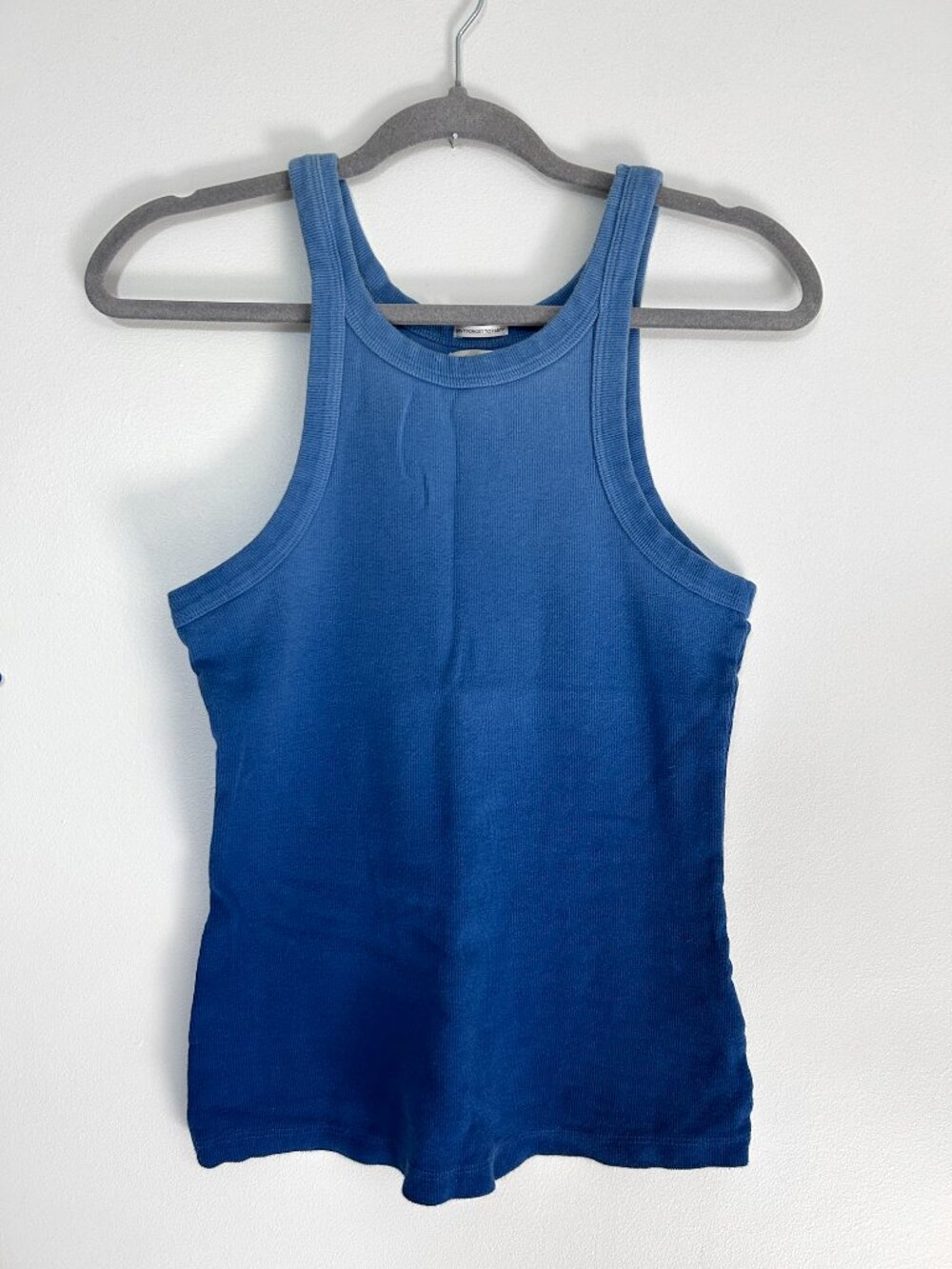 Mother Blue Ombre Gradient Racerback Rib Knit Tank - Size Small - MSRP $120 - Picture 5 of 5